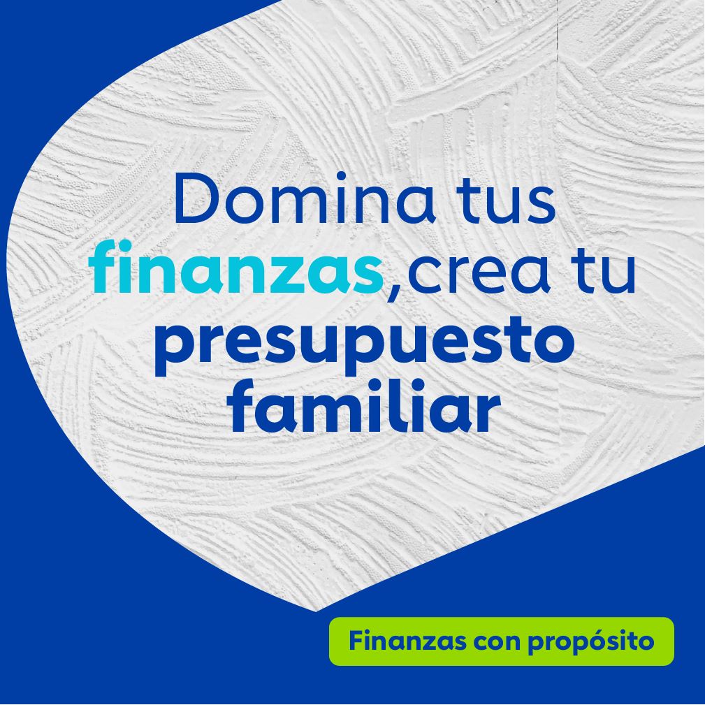 Texto: Finanzas con propósito - Domina tus finanzas, crea tu presupuesto familiar